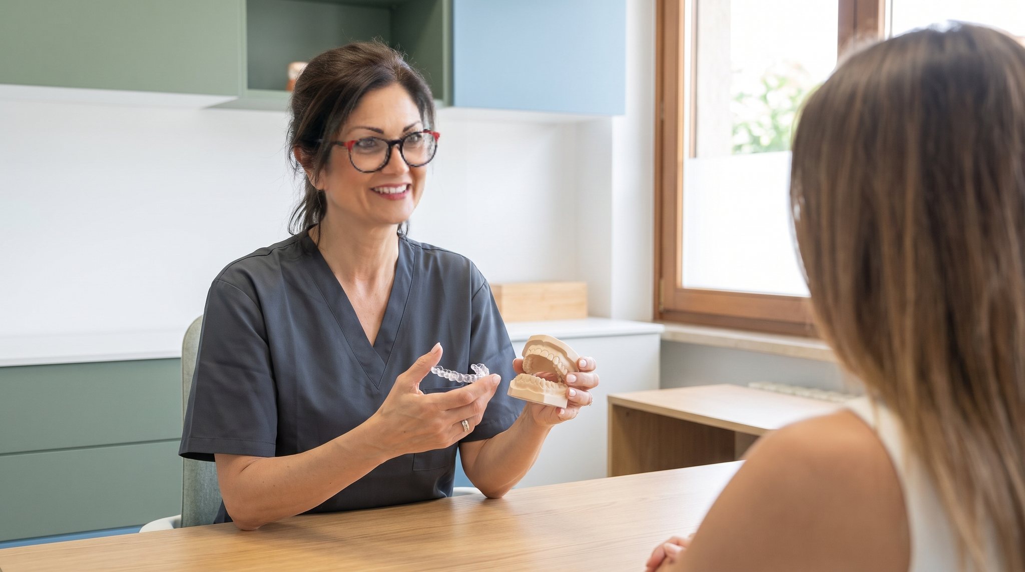 Trauma dentale nei bambini a Pistoia: l'ingresso dello studio in cui riceve la Dott.ssa Erika Schioppa, dove si arriva in giornata dopo un colpo ai denti